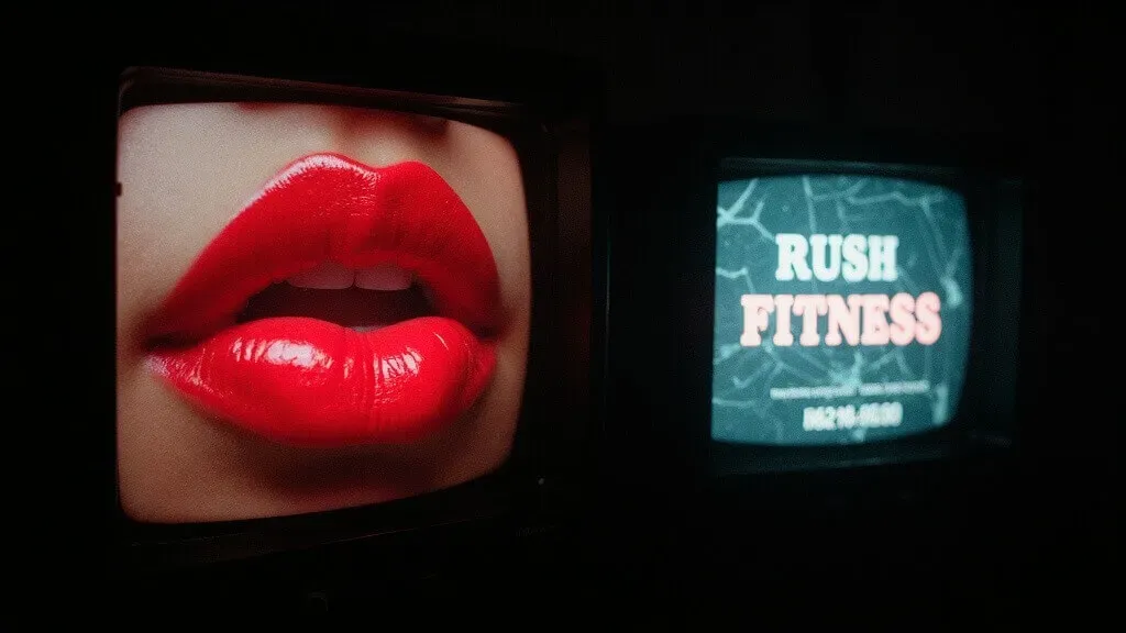 Surreal portrait of person wearing clear glasses with goldfish swimming inside lenses