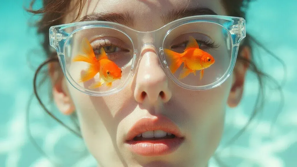 Vintage TV screens displaying red lips and Rush Fitness advertisement in retro style